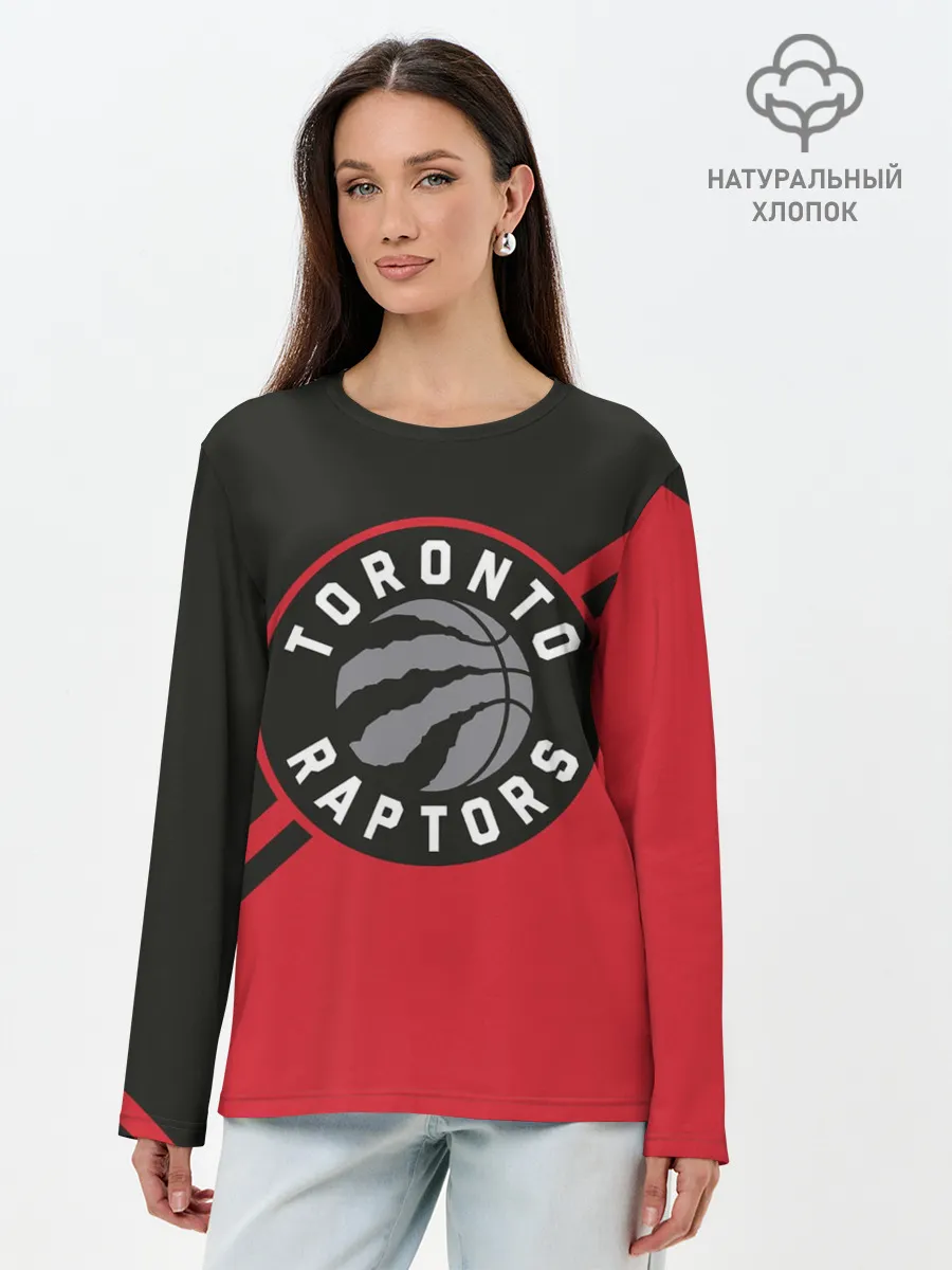 Лонгслив женский. Хлопок / Toronto Raptors BR
