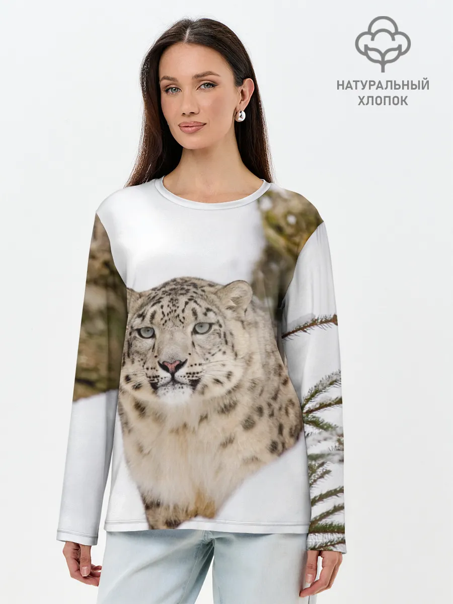 Лонгслив женский. Хлопок / Ирбис