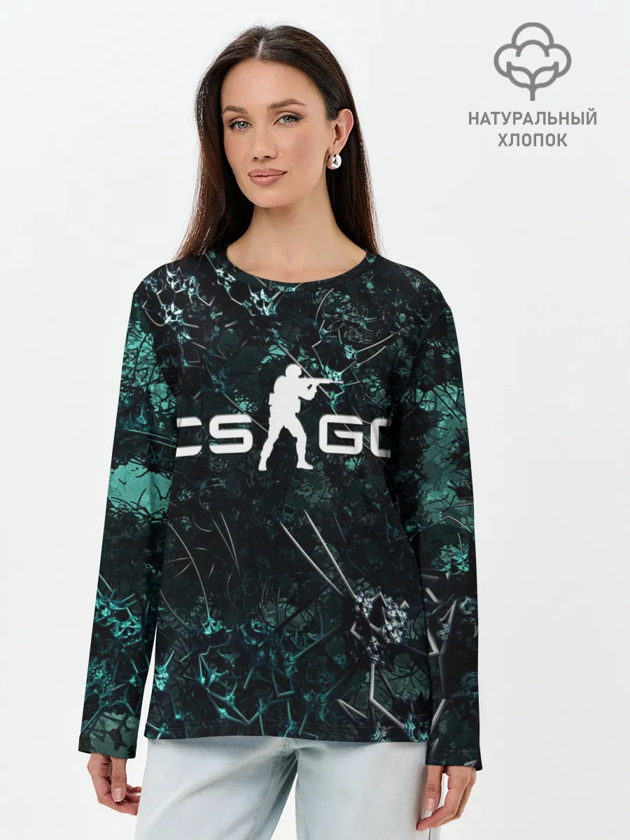 Лонгслив женский. Хлопок / CS GO
