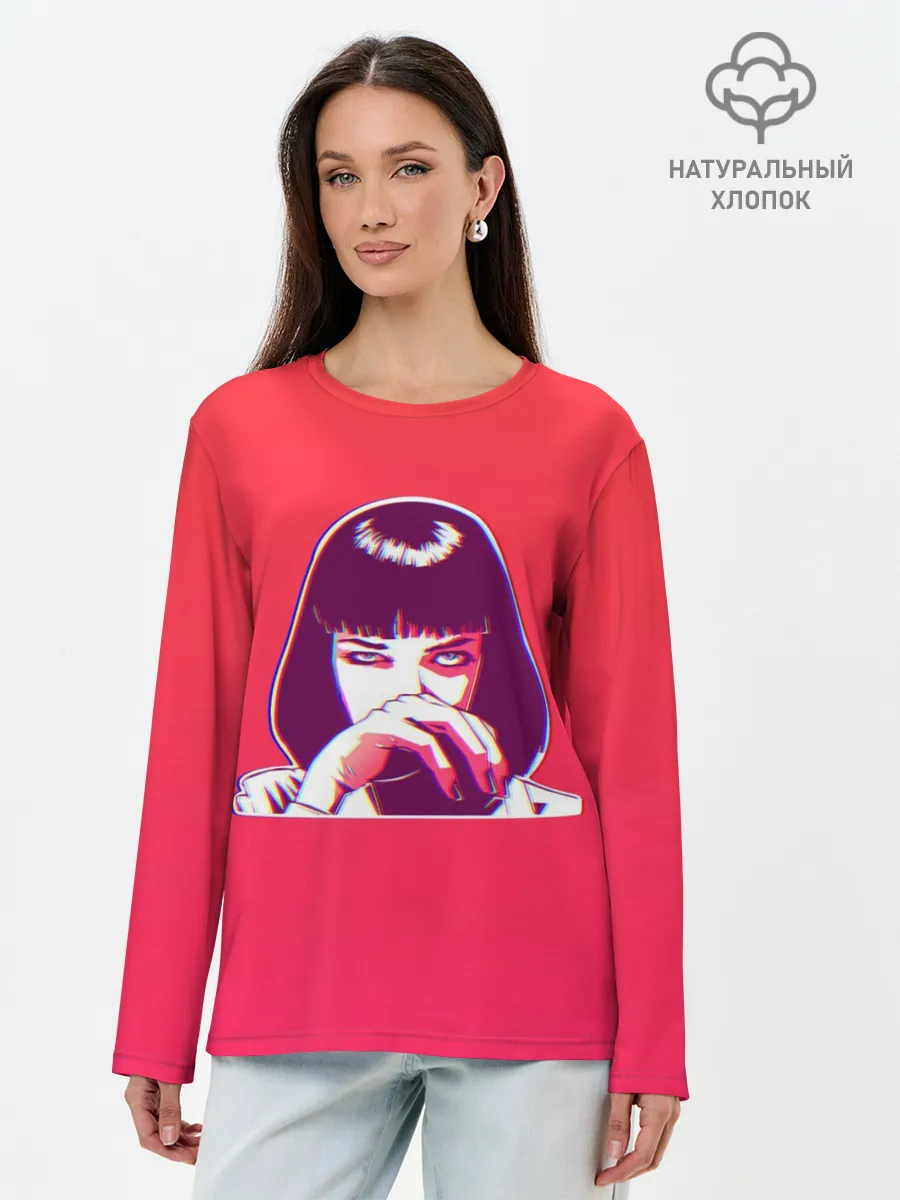 Лонгслив женский. Хлопок / MIA GLITCH Gradient