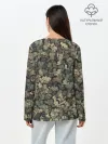 Лонгслив женский. Хлопок / Камуфляж Зеленый Слоник