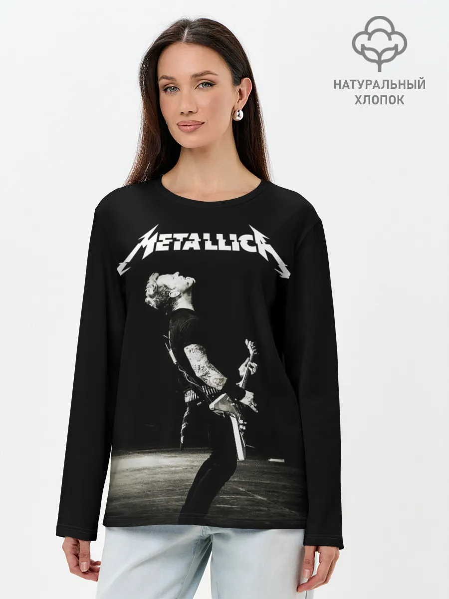Лонгслив женский. Хлопок / Metallica