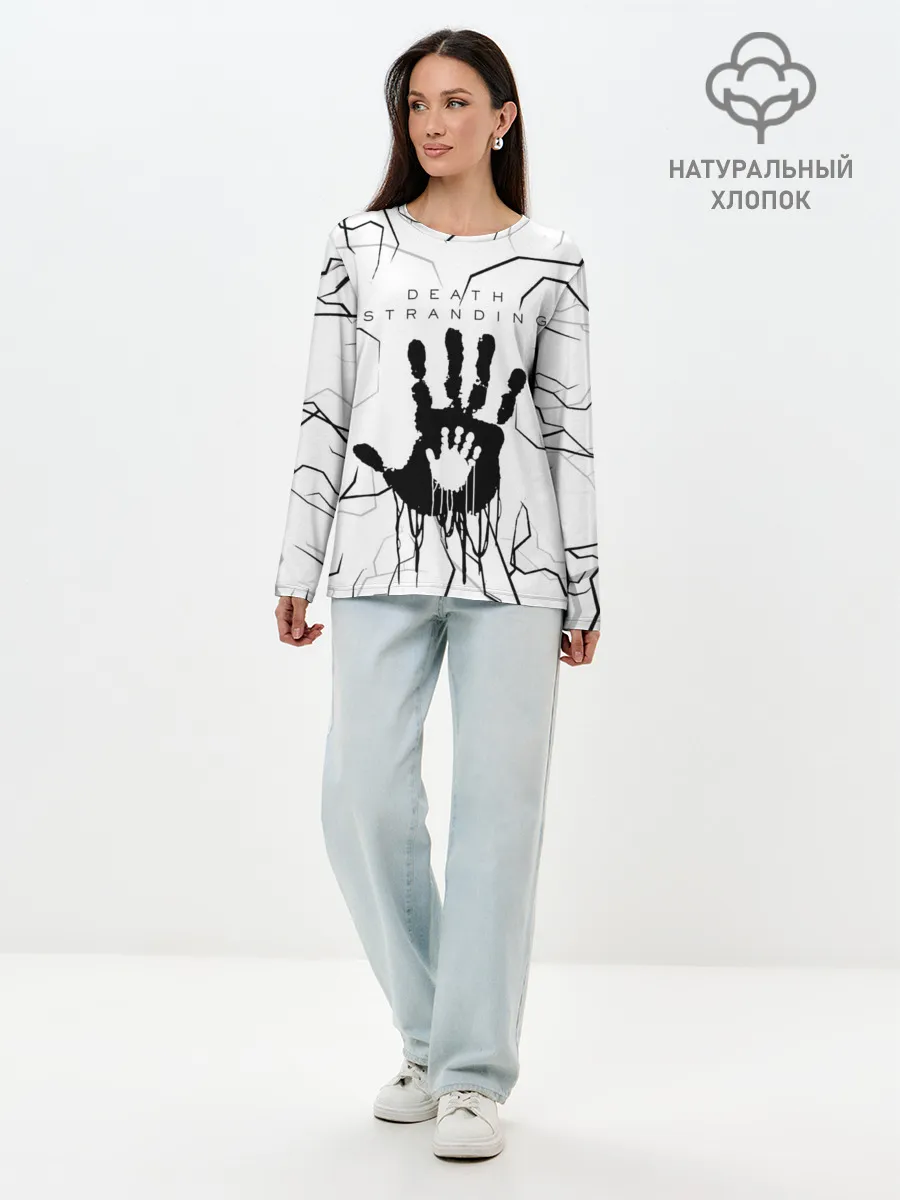 Лонгслив женский. Хлопок / DEATH STRANDING
