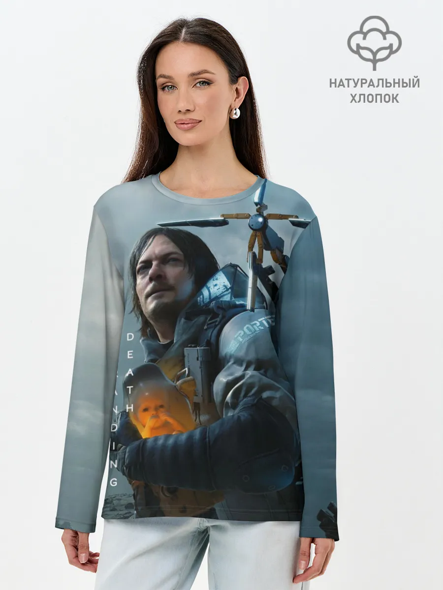 Лонгслив женский. Хлопок / Death Stranding