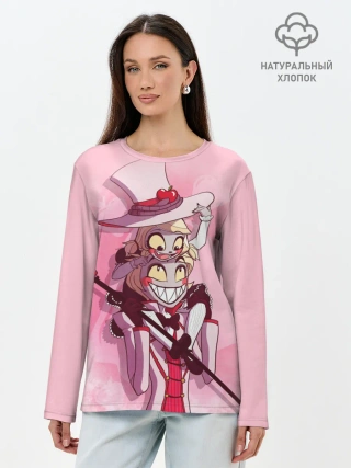 Лонгслив женский. Хлопок / Отель хазбин