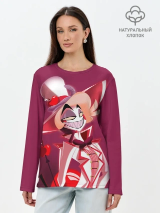 Лонгслив женский. Хлопок / Hazbin Hotel