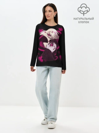 Лонгслив женский. Хлопок / Hazbin Hotel