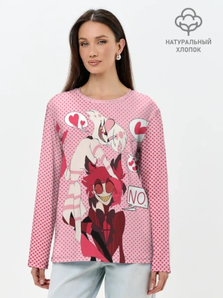 Лонгслив женский. Хлопок / Hazbin Hotel
