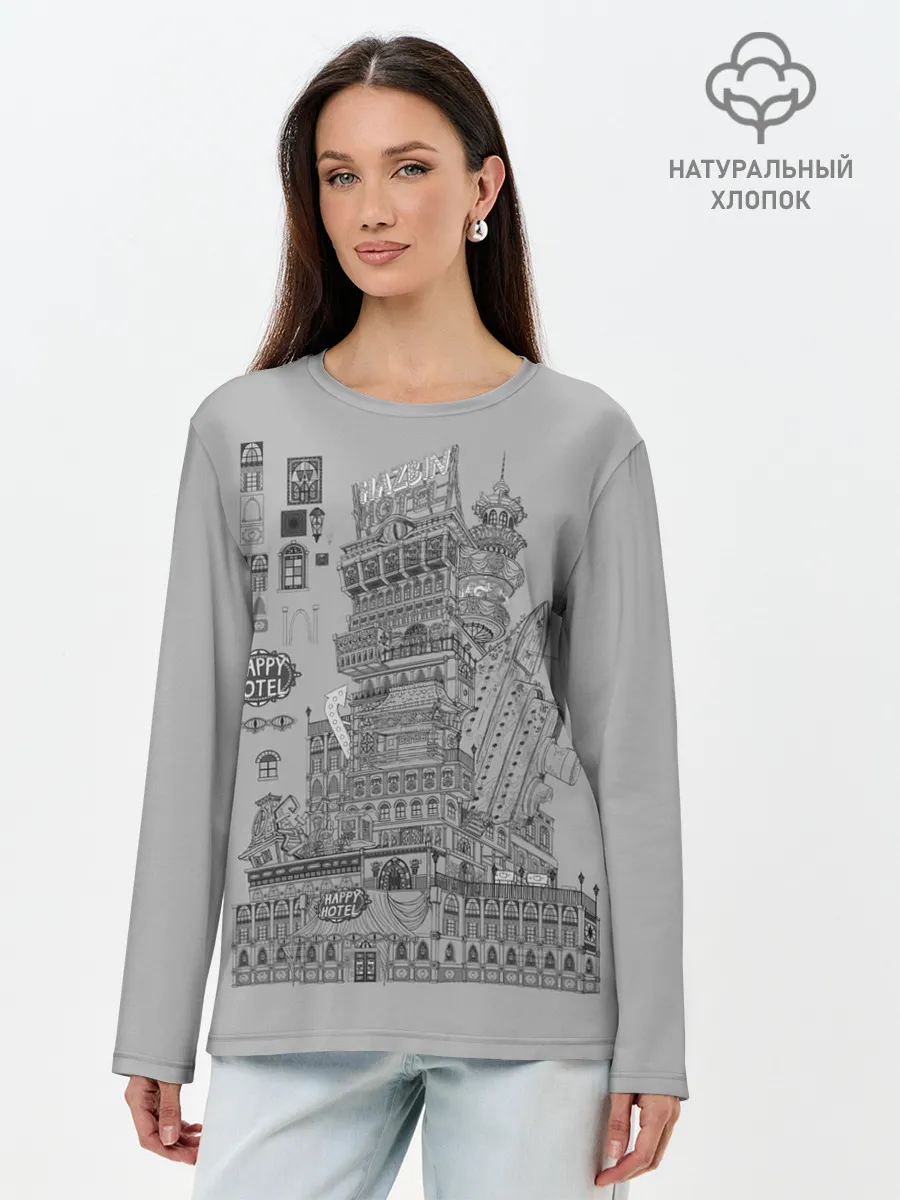 Лонгслив женский. Хлопок / Hazbin Hotel