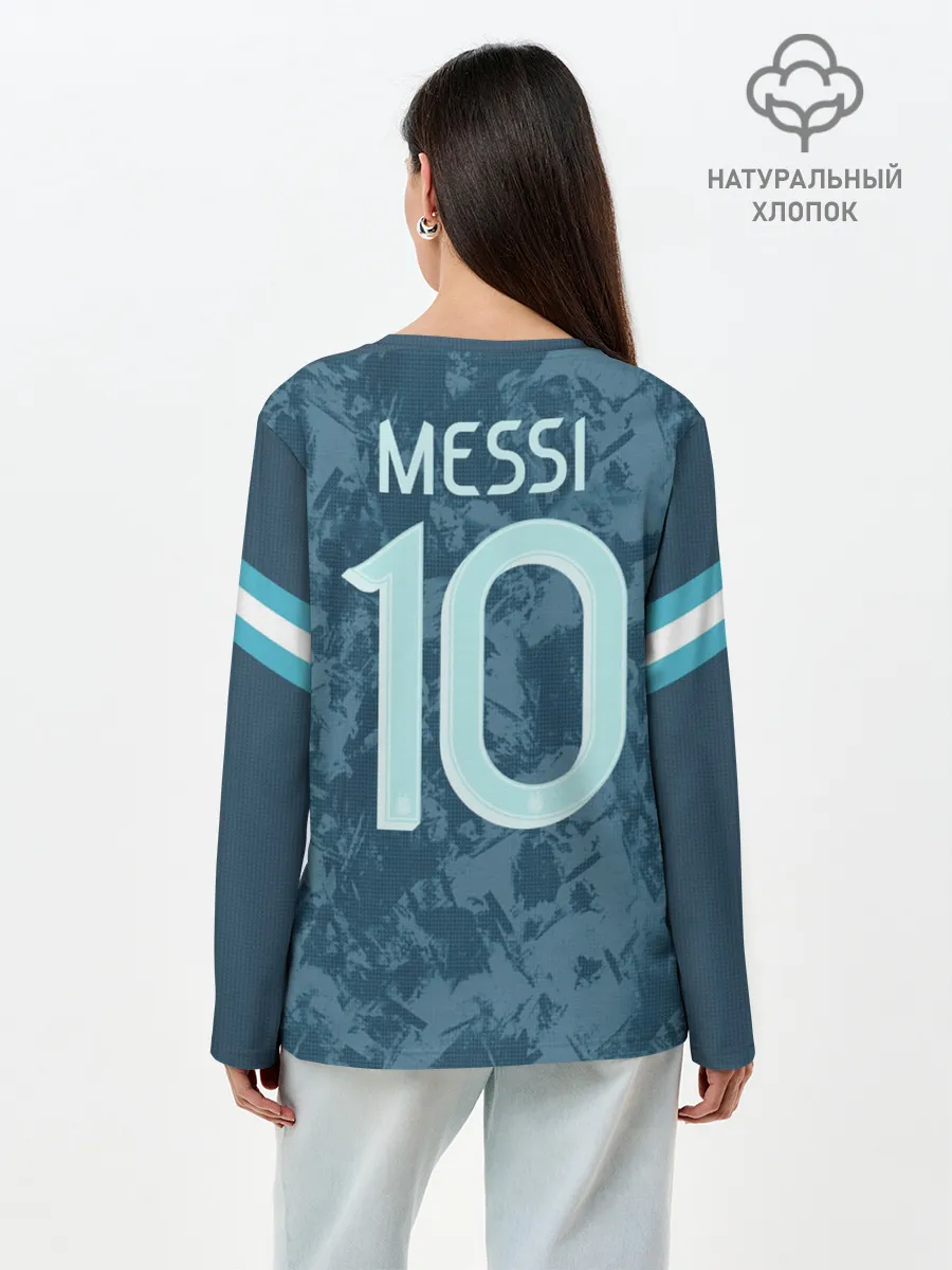 Лонгслив женский. Хлопок / Messi away Copa America 2020