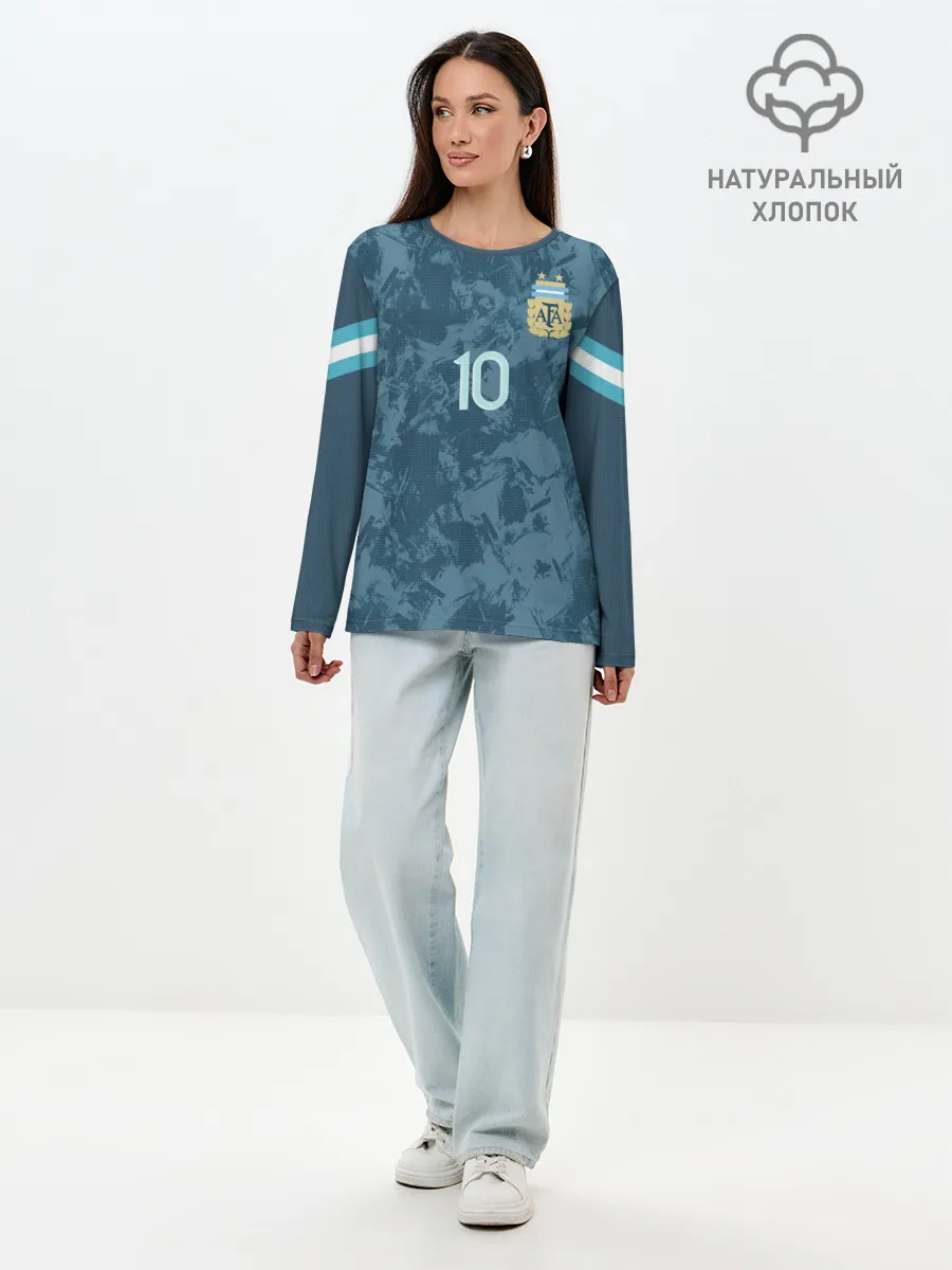 Лонгслив женский. Хлопок / Messi away Copa America 2020
