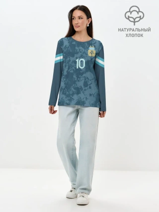 Лонгслив женский. Хлопок / Messi away Copa America 2020
