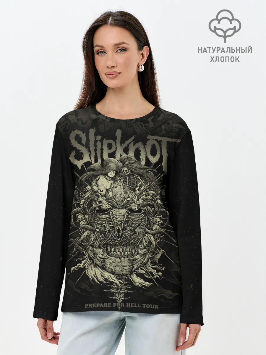 Лонгслив женский. Хлопок / Slipknot