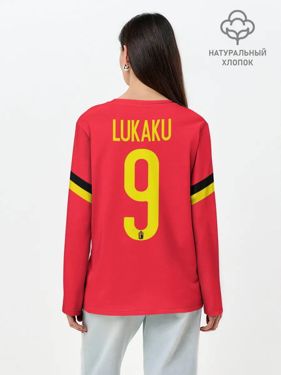 Лонгслив женский. Хлопок / Lukaku home EURO 2020