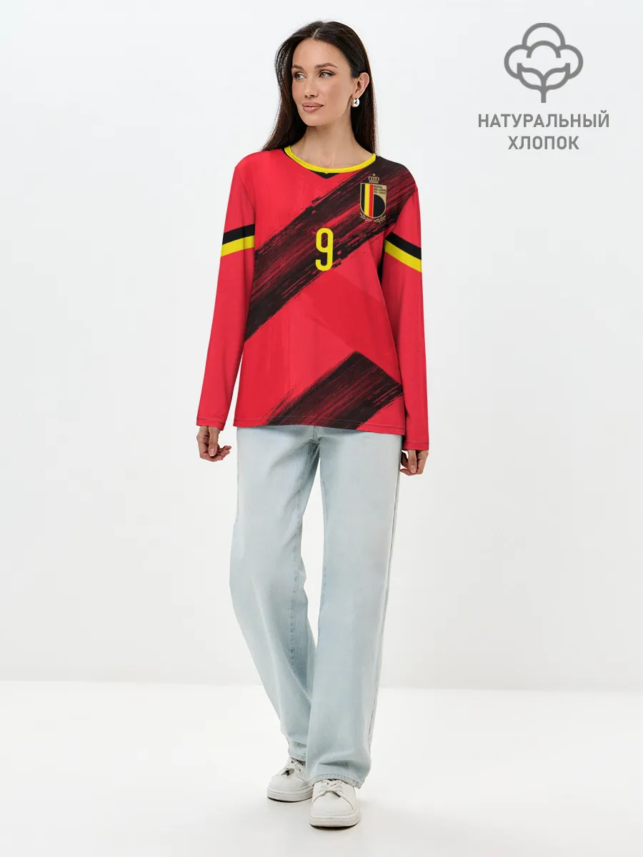 Лонгслив женский. Хлопок / Lukaku home EURO 2020