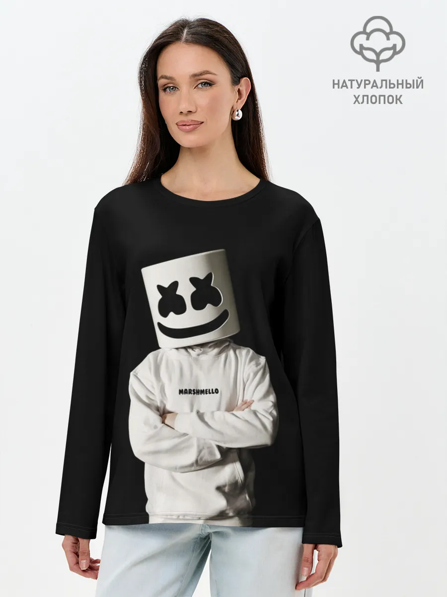 Лонгслив женский. Хлопок / Marshmello