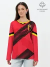 Лонгслив женский. Хлопок / Belgium home EURO 2020