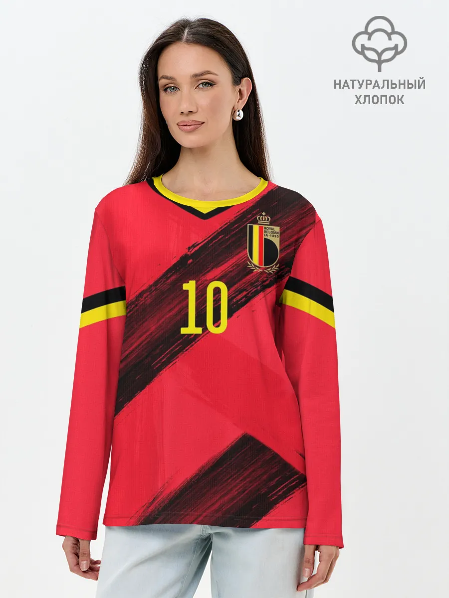 Лонгслив женский. Хлопок / Hazard home EURO 2020
