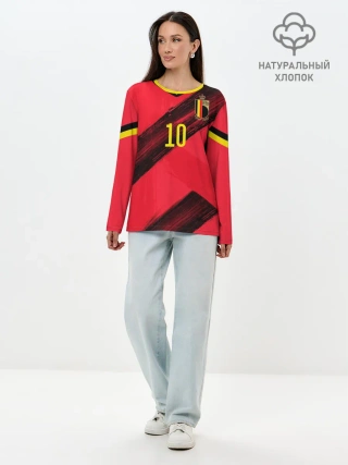 Лонгслив женский. Хлопок / Hazard home EURO 2020