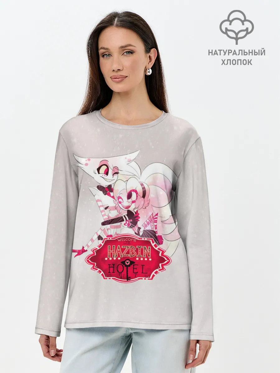 Лонгслив женский. Хлопок / Hazbin Hotel