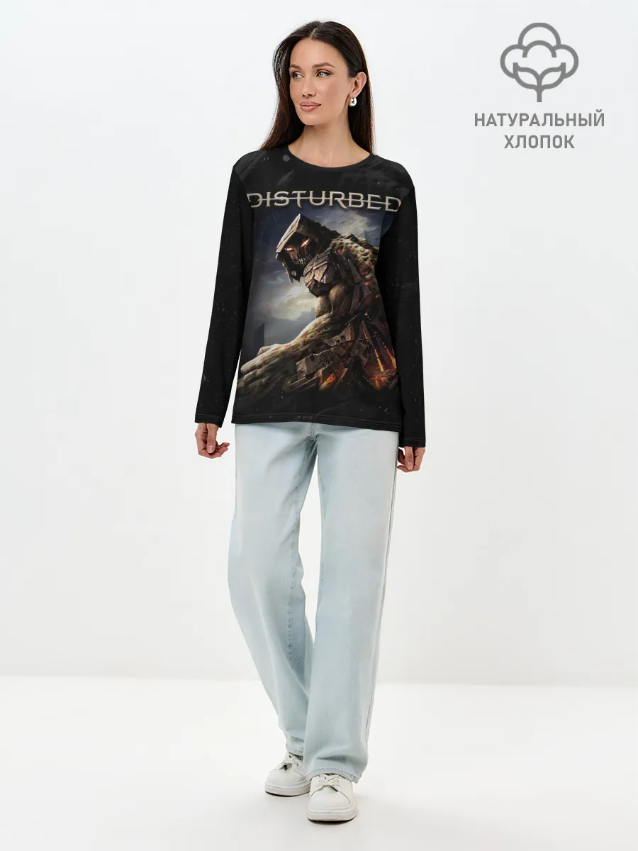 Лонгслив женский. Хлопок / Disturbed