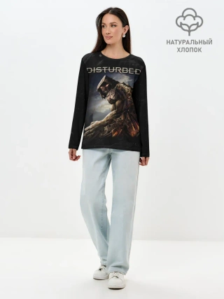 Лонгслив женский. Хлопок / Disturbed