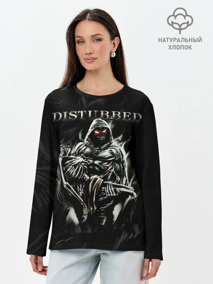 Лонгслив женский. Хлопок / Disturbed