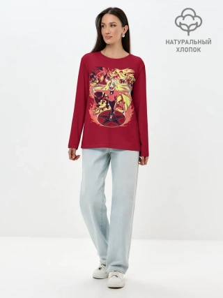 Лонгслив женский. Хлопок / Hazbin Hotel