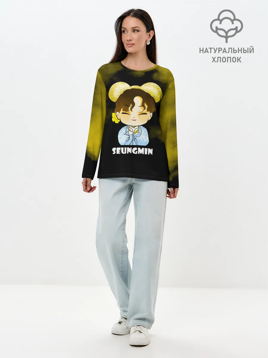 Лонгслив женский. Хлопок / Seungmin