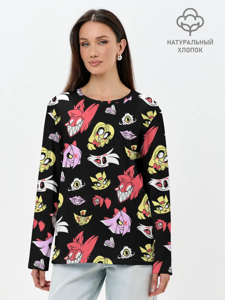 Лонгслив женский. Хлопок / ОТЕЛЬ ХАЗБИН