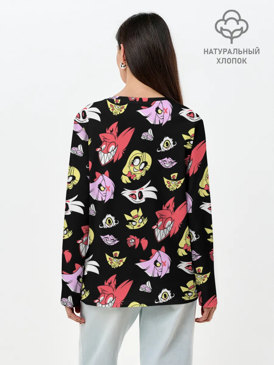 Лонгслив женский. Хлопок / ОТЕЛЬ ХАЗБИН