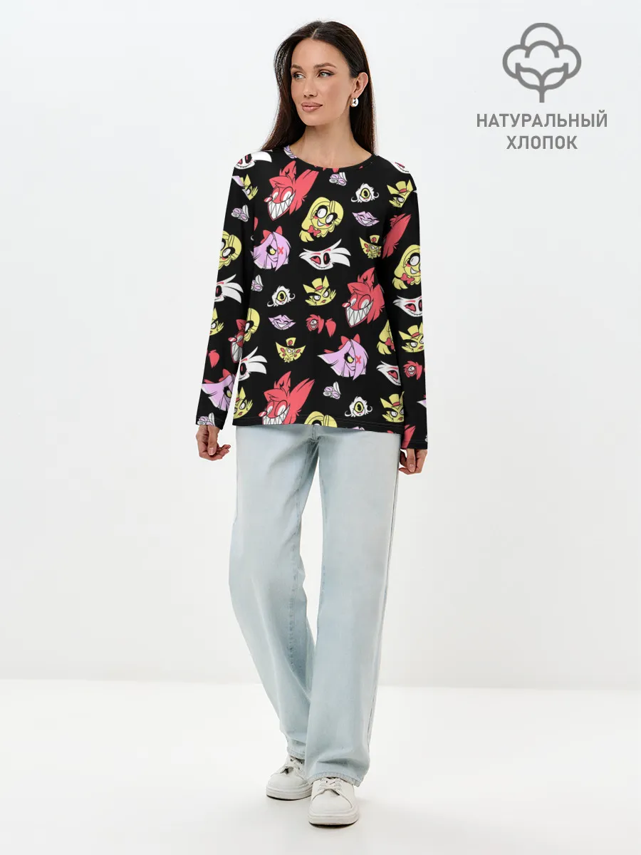 Лонгслив женский. Хлопок / ОТЕЛЬ ХАЗБИН