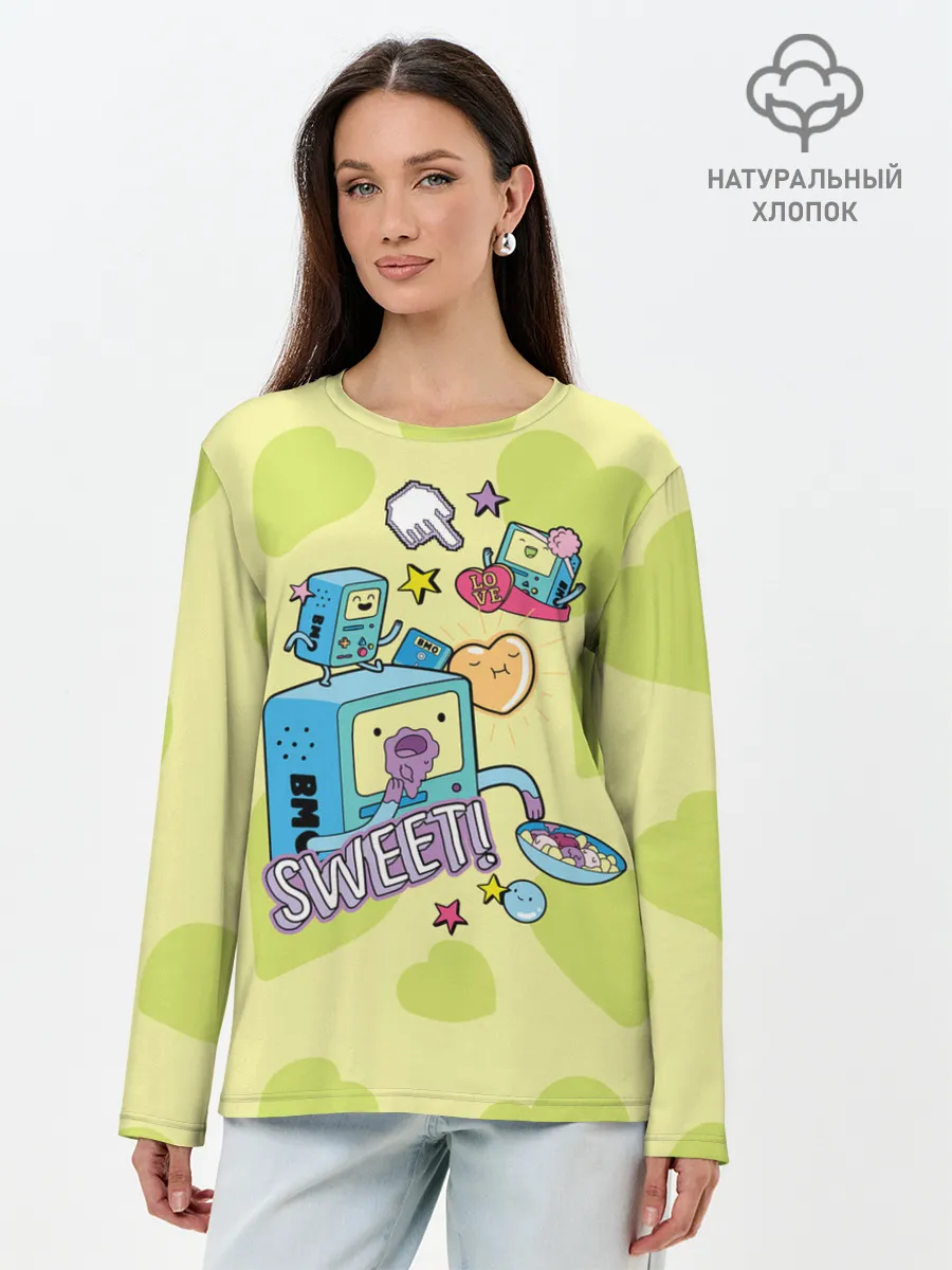 Лонгслив женский. Хлопок / Sweet BMOs