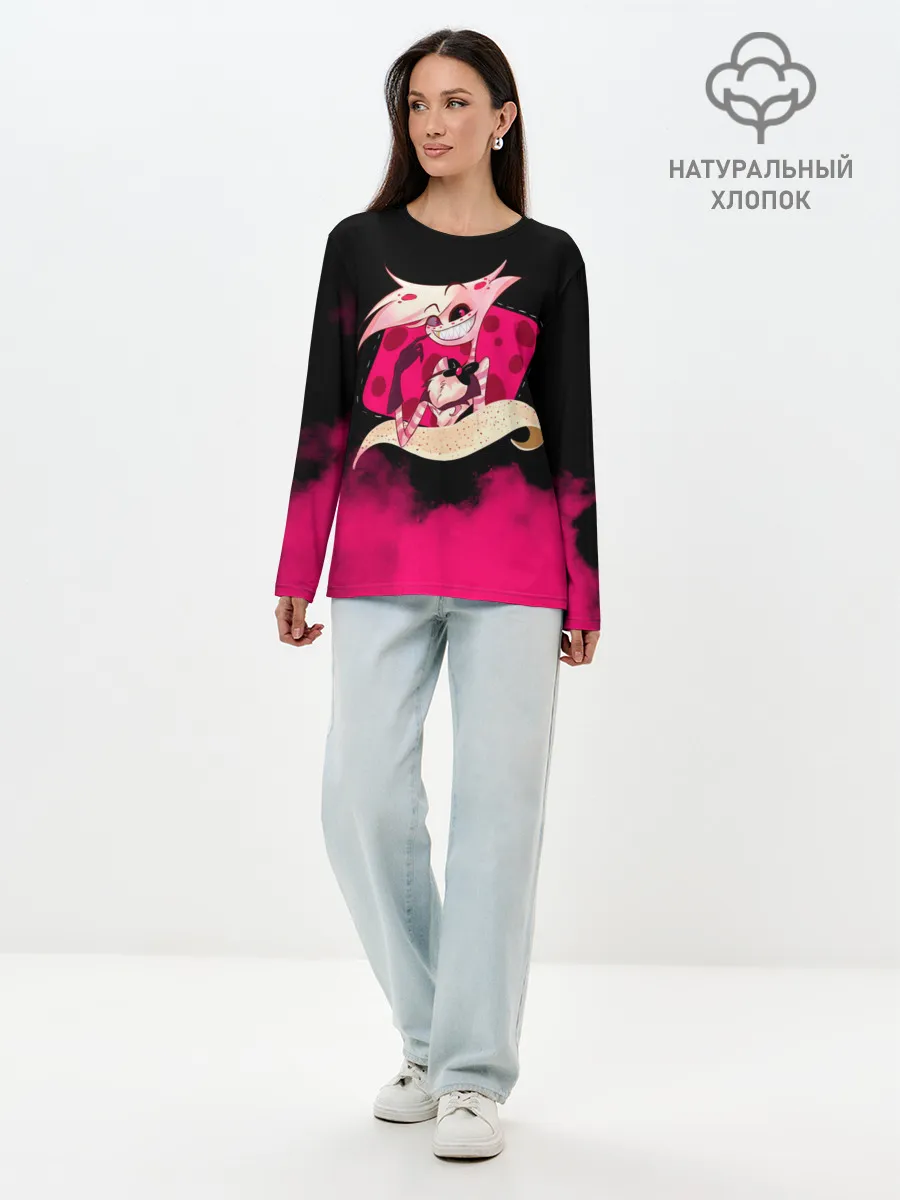 Лонгслив женский. Хлопок / Hazbin Hotel