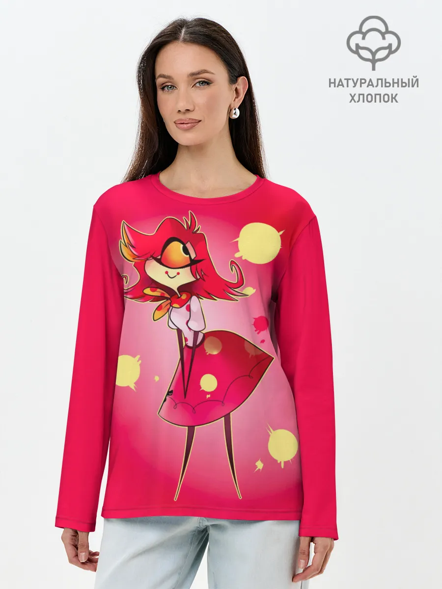 Лонгслив женский. Хлопок / Hazbin Hotel