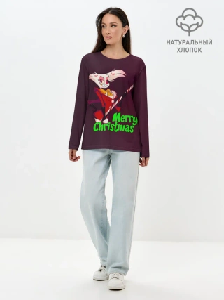 Лонгслив женский. Хлопок / Merry Christmas