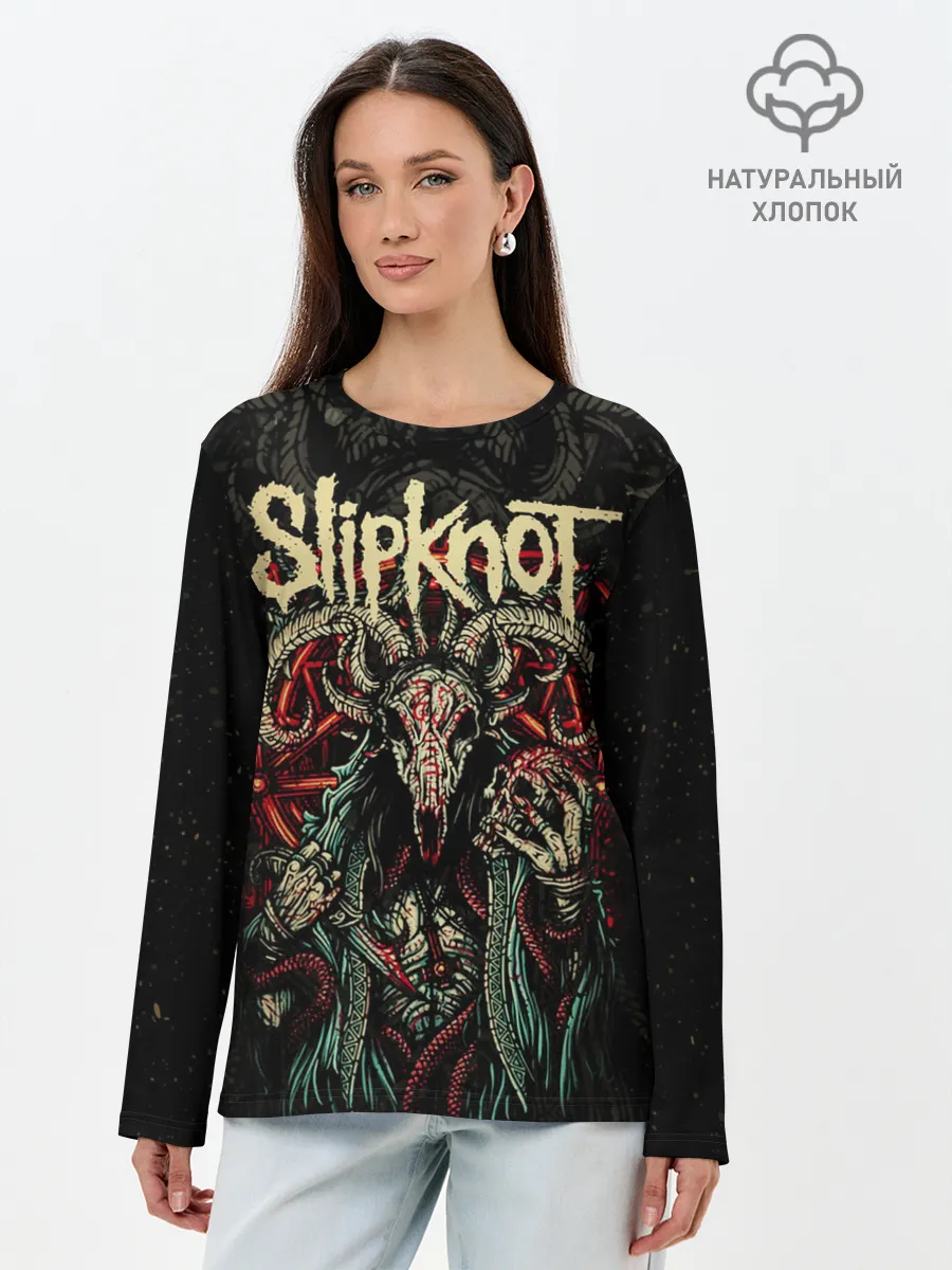 Лонгслив женский. Хлопок / Slipknot