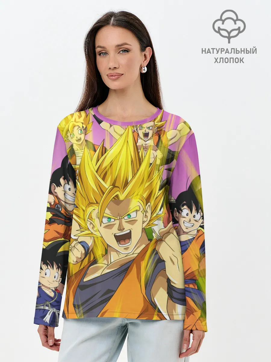 Лонгслив женский. Хлопок / Все герои Драгонболл