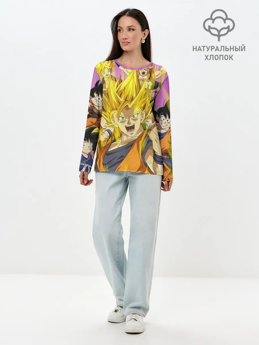 Лонгслив женский. Хлопок / Все герои Драгонболл