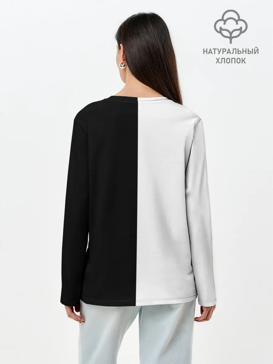 Лонгслив женский. Хлопок / ДВА КОТА КУВЫРКАЮТСЯ.