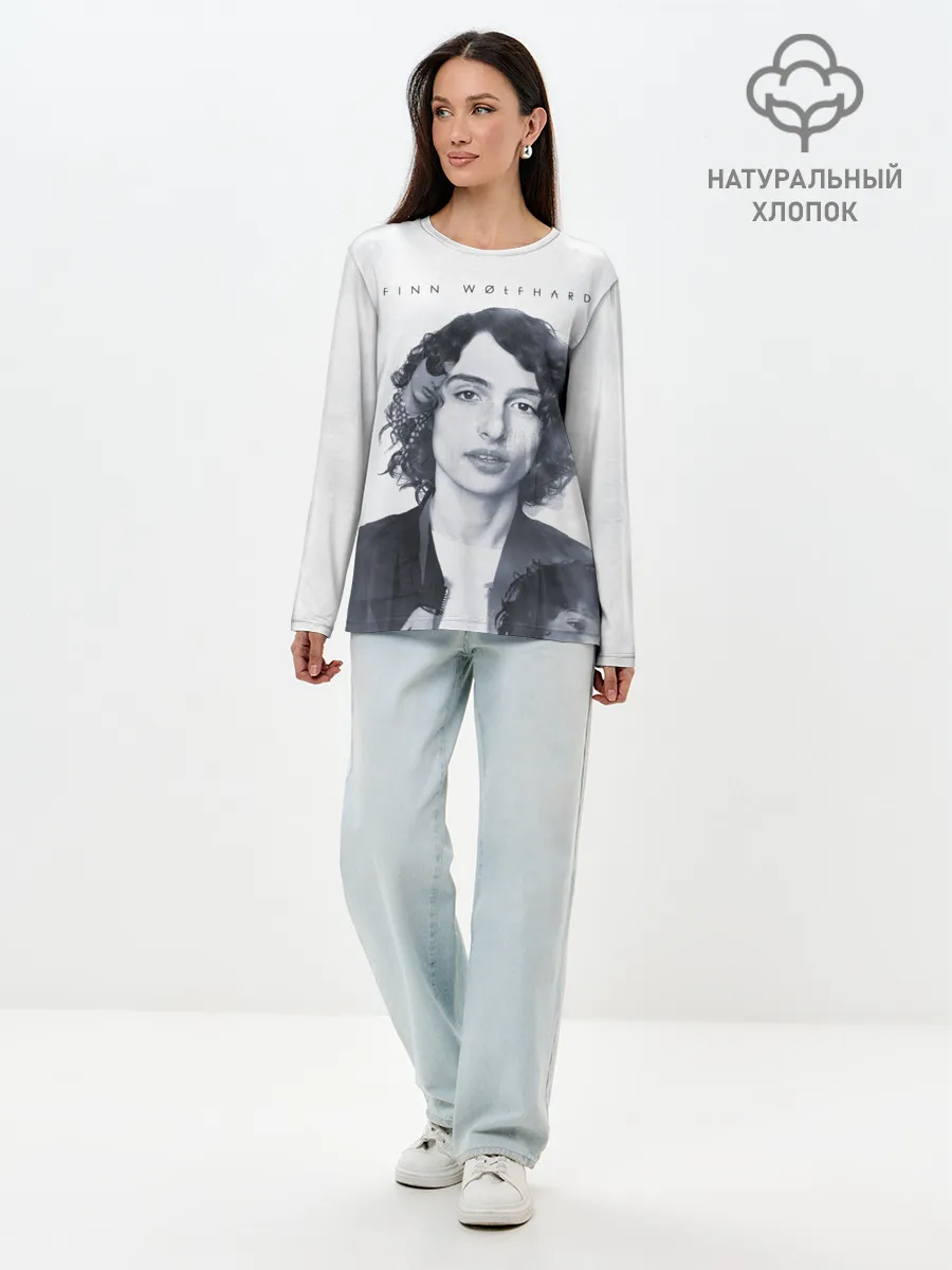 Лонгслив женский. Хлопок / Финн Вулфард
