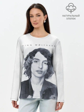 Лонгслив женский. Хлопок / Финн Вулфард