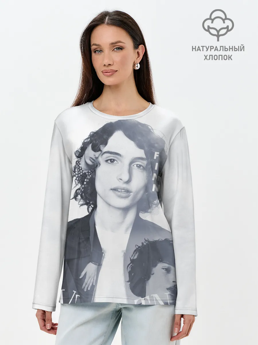 Лонгслив женский. Хлопок / Финн Вулфард