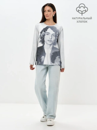 Лонгслив женский. Хлопок / Финн Вулфард