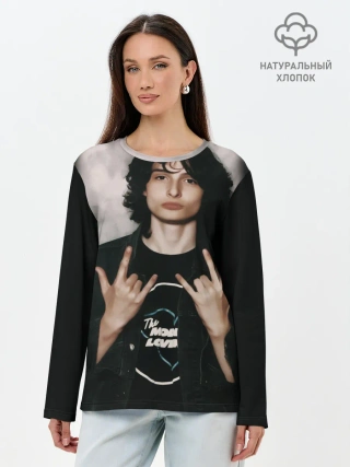 Лонгслив женский. Хлопок / finn wolfhard
