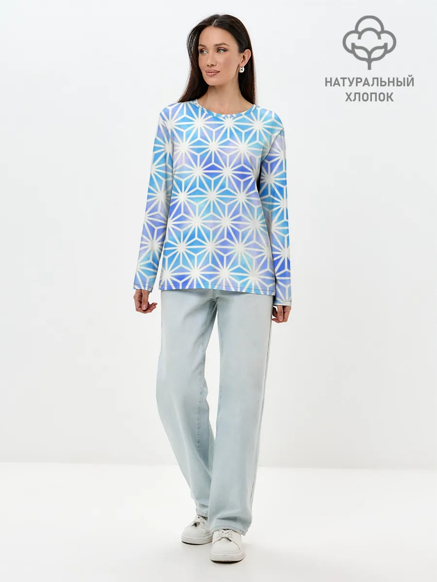 Лонгслив женский. Хлопок / Яркий