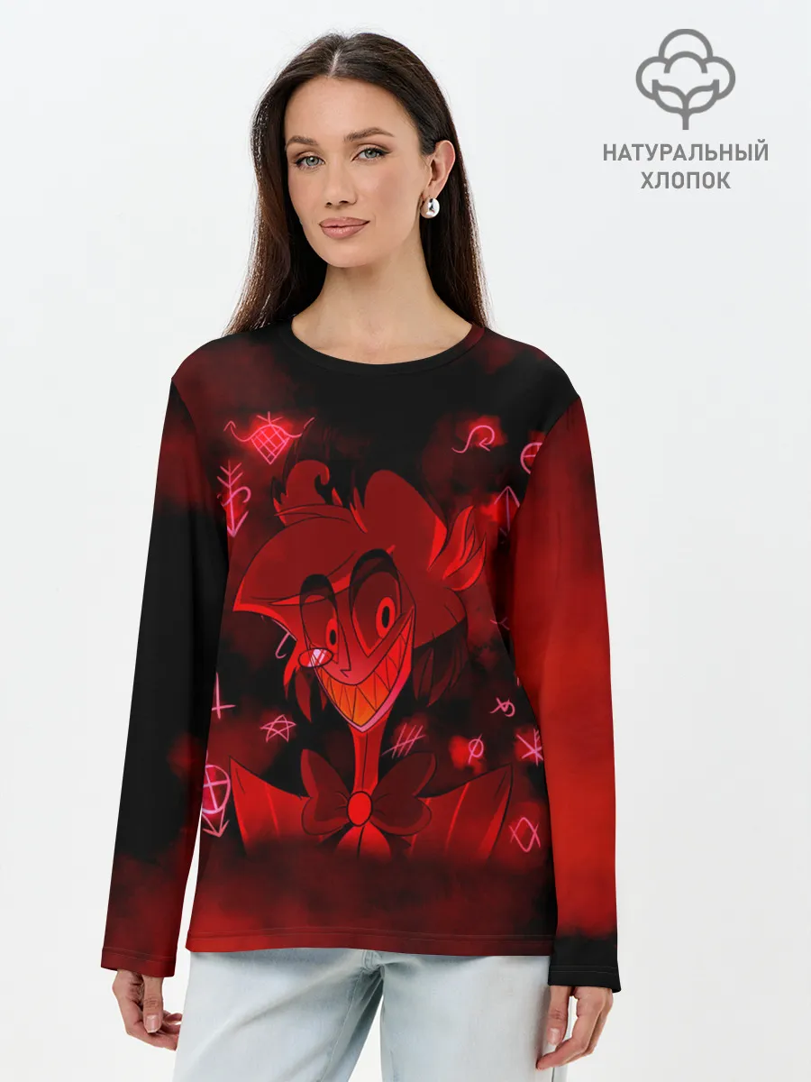 Лонгслив женский. Хлопок / Hazbin Hotel