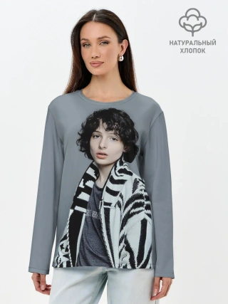 Лонгслив женский. Хлопок / finn wolfhard