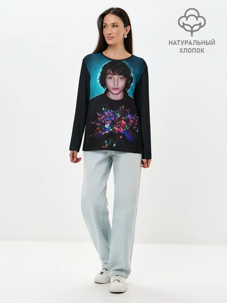 Лонгслив женский. Хлопок / finn wolfhard