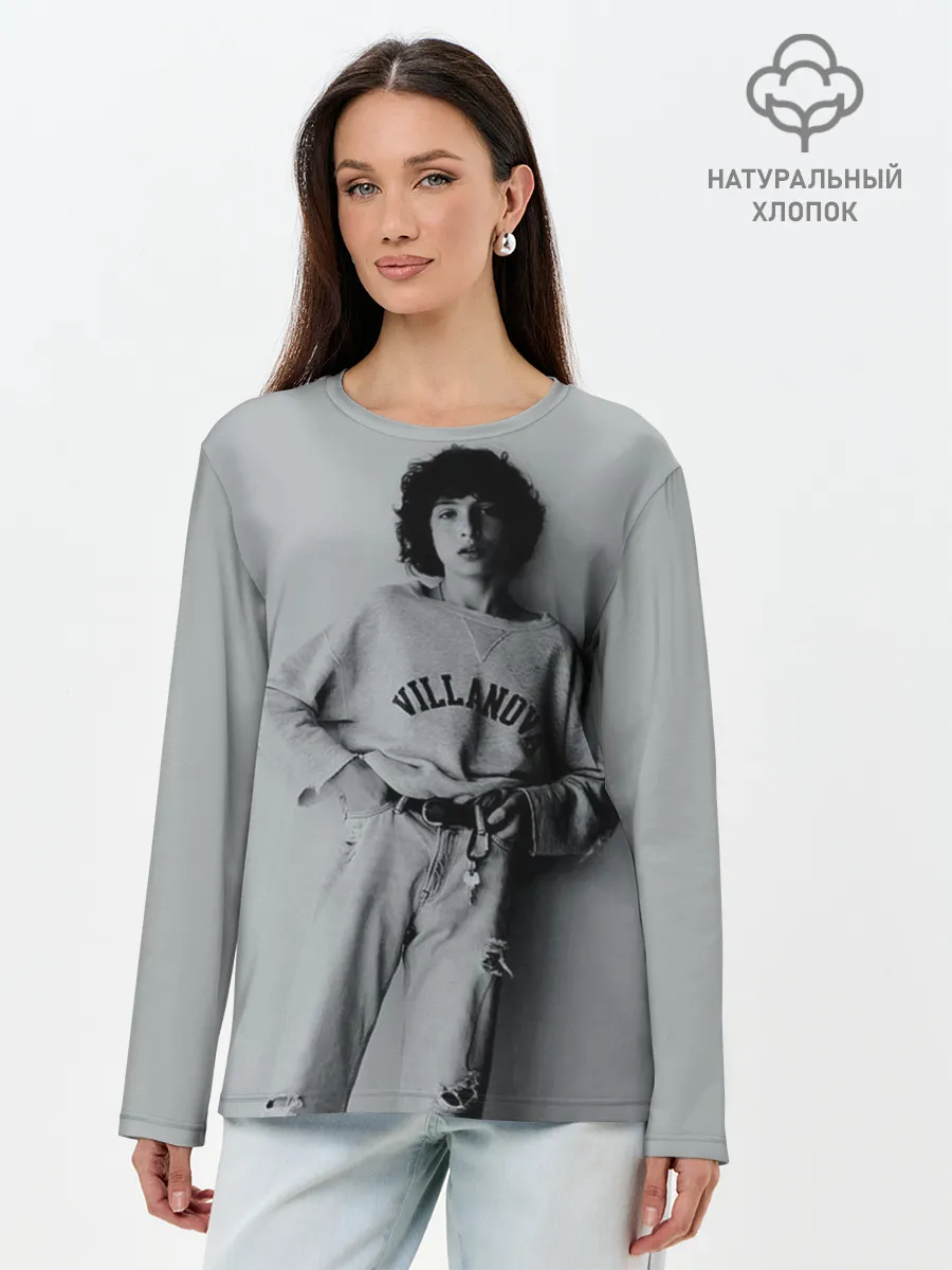 Лонгслив женский. Хлопок / finn wolfhard